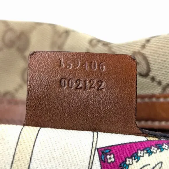 GUCCI Monogram GG Large Biba Studded Hobo Brown - Picture 4 of 12